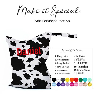 Cow Print Wet Bag in Four Sizes - image4